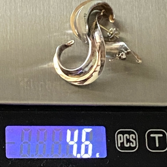 Artisan Modernest Sterling Silver 14K Wired PJ Swirl Earrings - Picture 12 of 13